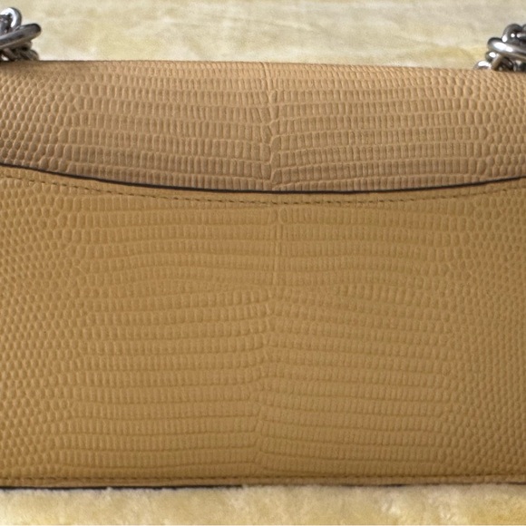 Coach Silver and Yellow Clutch with Structured Design
